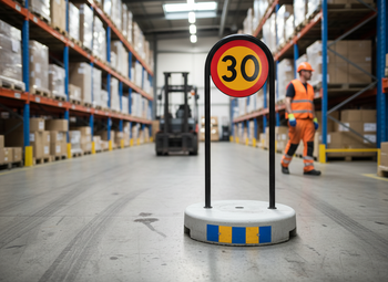 Premium Traffic Sign Arch 1.5m with Custom Speed Sign for Road Safety - High-Quality Professional Grade for Industrial and Commercial Applications