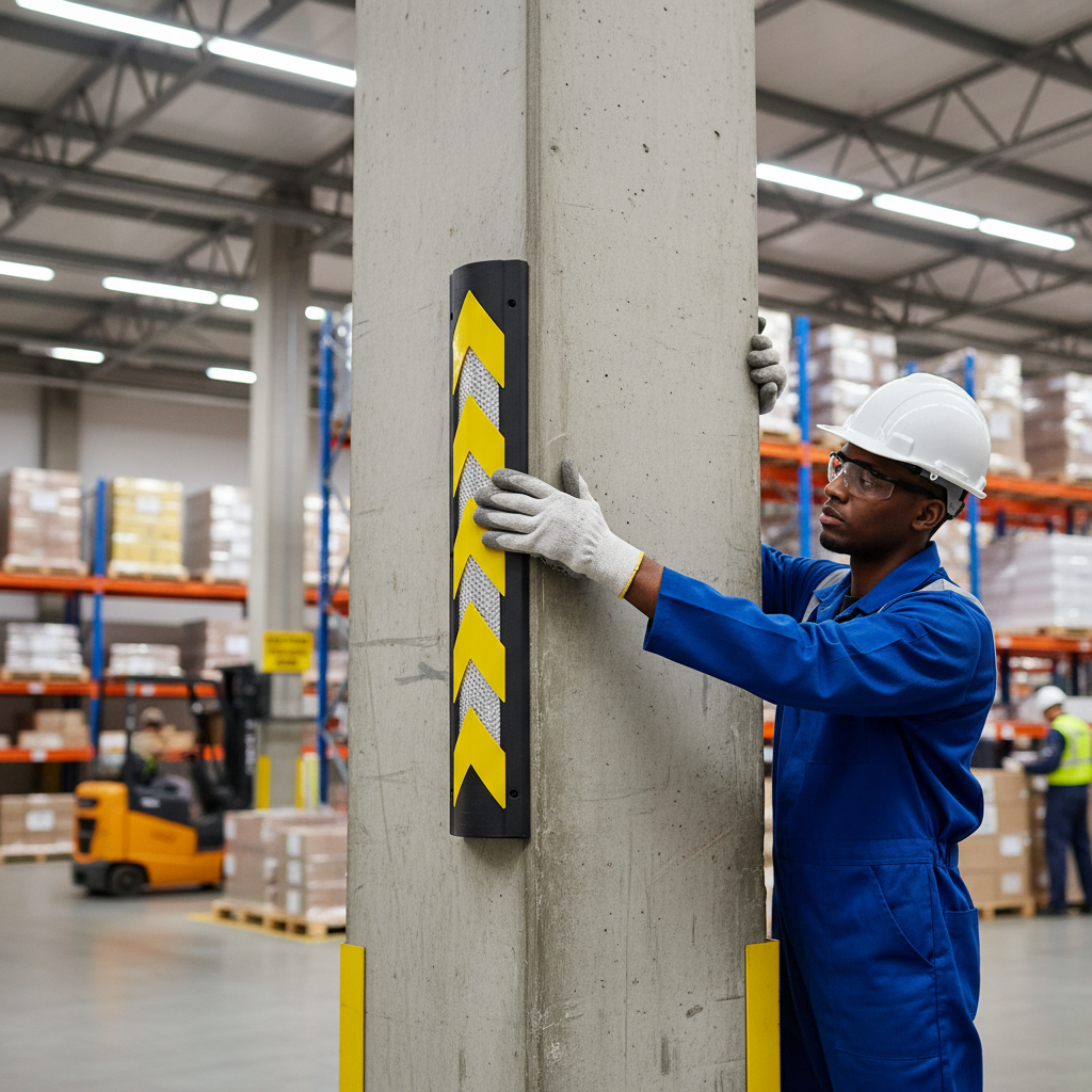 Heavy Duty Column Protector for Structural Support - Impact Resistant, High Visibility, Easy Installation for Warehouses and Parking Areas