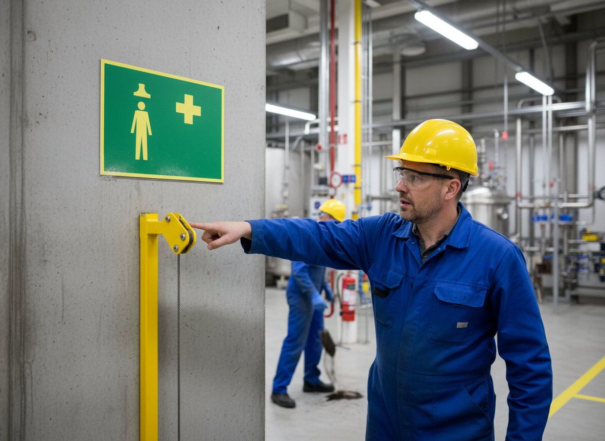 Premium Emergency Shower and First Aid Sign in A4 and A5 Sizes - Self-Adhesive or Rigid Plastic Options