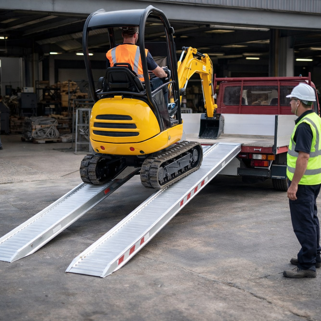 Aluminium Loading Ramps – 1500mm x 300mm – 2700kg Capacity – Plant Equipment