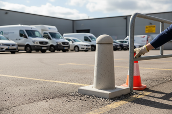 Premium Heavy Duty Concrete Bollard with Conical Shape and Smooth Surface for Boundary Creation - 188 kg, Ø 290/360 × 1020 mm