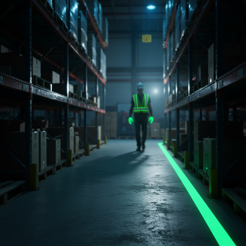 Premium Photoluminescent Egress Tape - Class C Glow in the Dark for Safety Marking with 30 Hours Afterglow