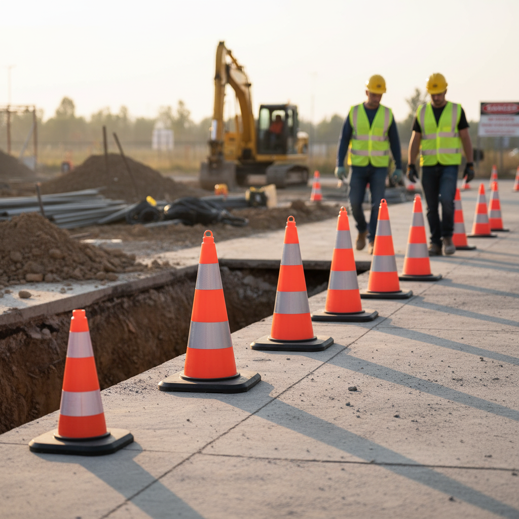 Premium Soft Warning Cone with Reflective Strip - Robust PVC Construction in 50cm, 75cm, or 90cm Heights