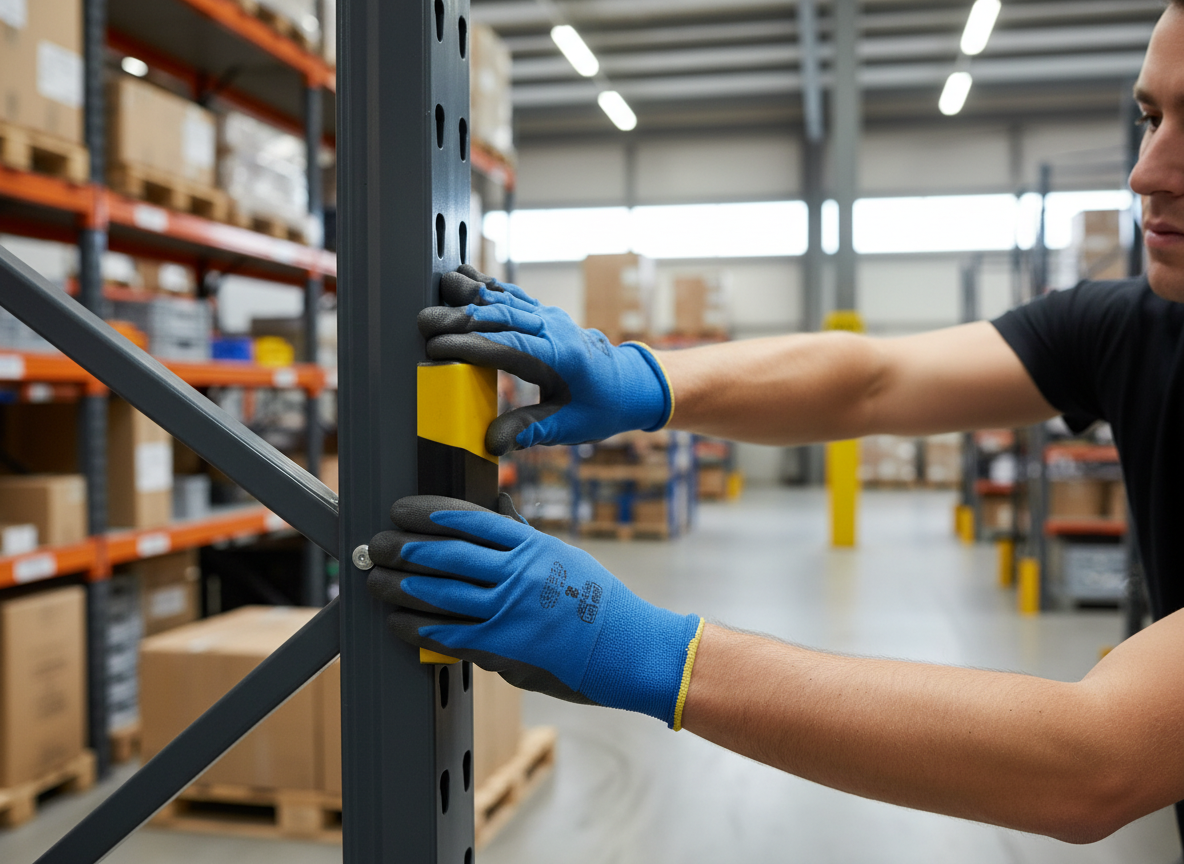 Premium Corner Protection Profile C35 - Magnetic, High-Visibility Yellow/Black for Impact Protection in Industrial Environments