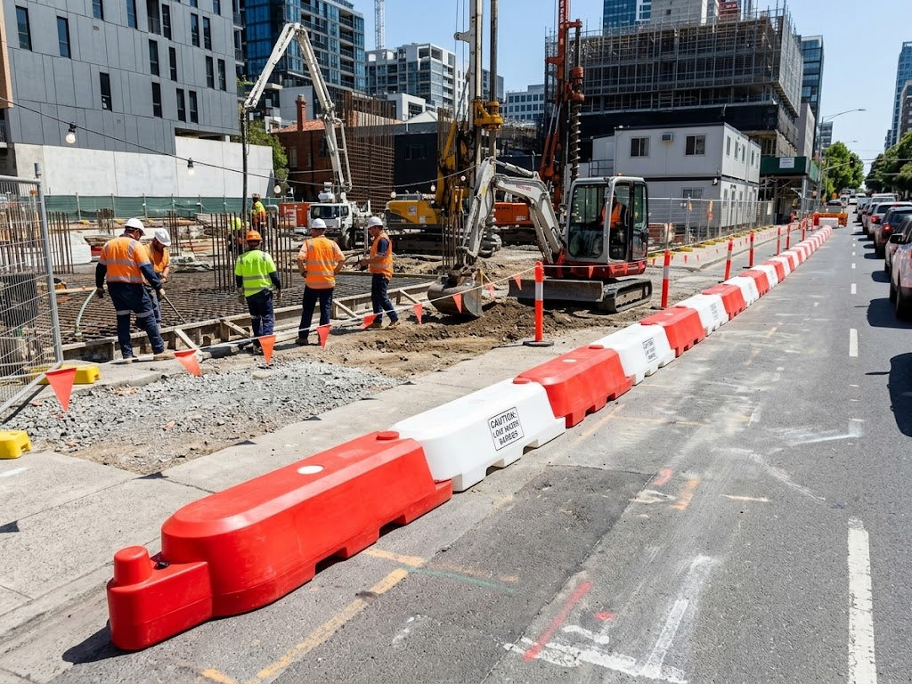 Premium Water Filled Track - Heavy Duty Road and Site Safety Barrier for Maximum Durability