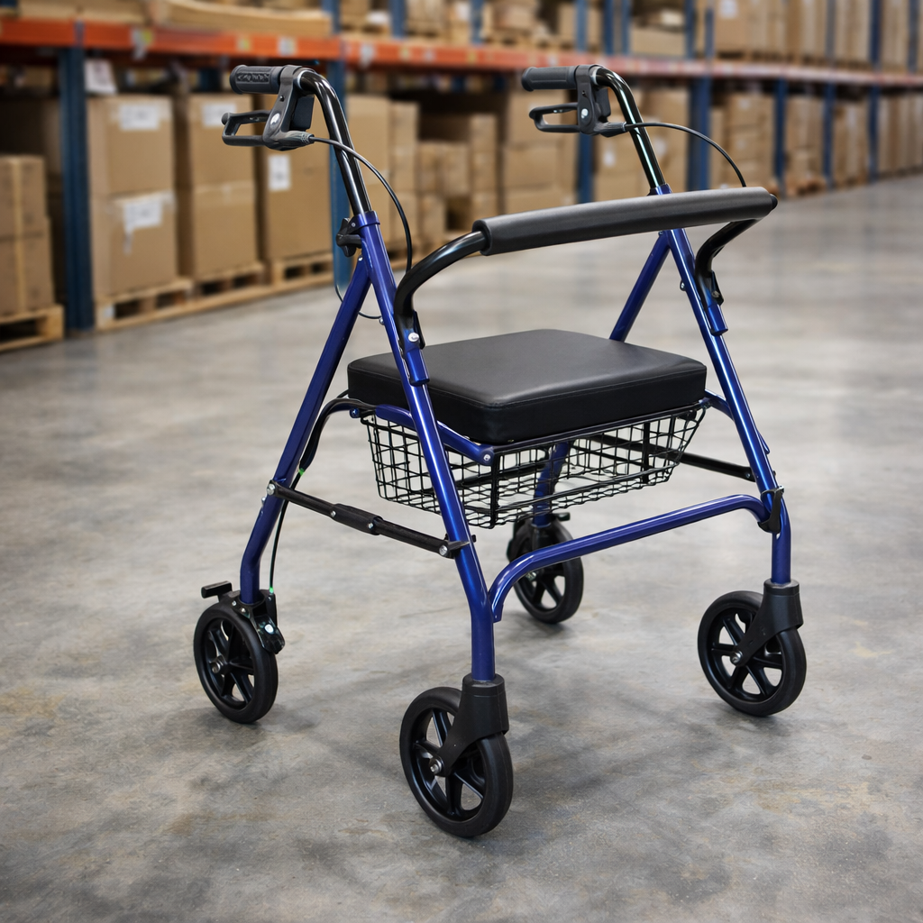 Rollator – Heavy Duty – Adjustable Handle & High Capacity – Mobility Aid