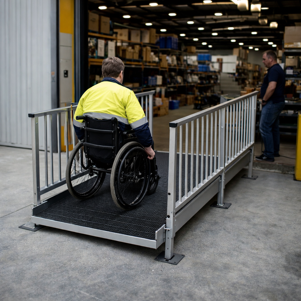 Modular Ramp System – 1500mm x 1900mm – Balustrade Handrails – Mobility Access