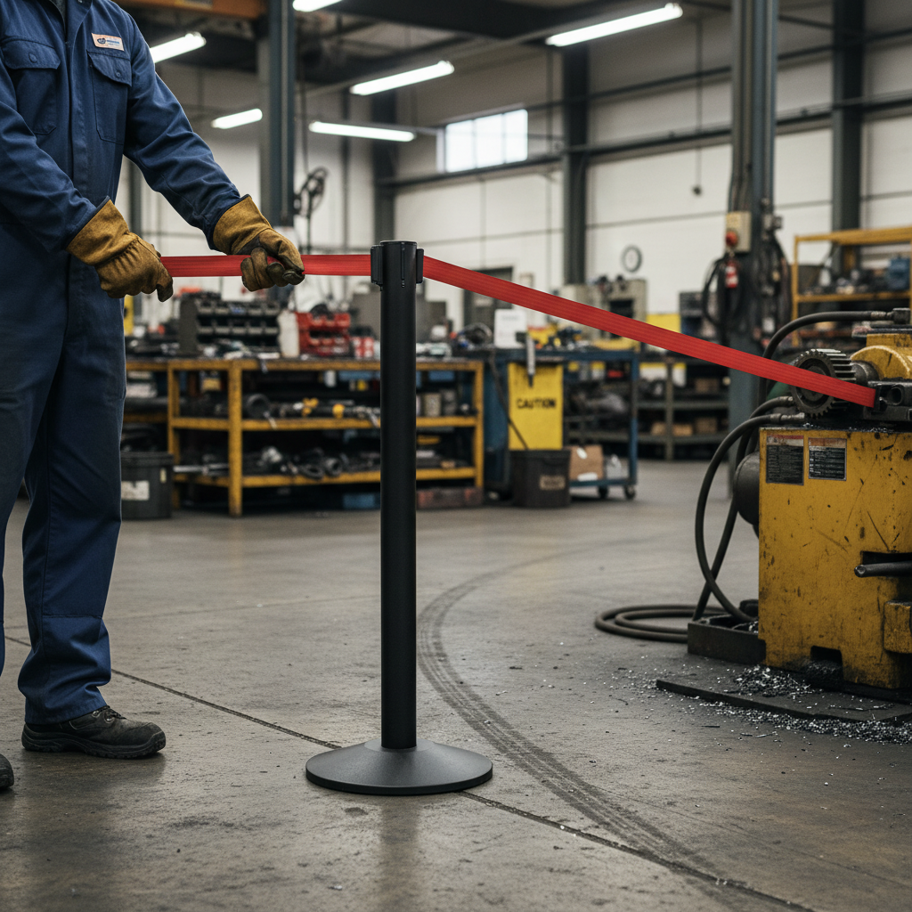 Premium Heavy Duty Retractable Belt Barrier with 3.7m Belt Length, Aluminium Construction and Rubber Base for Indoor & Outdoor Use
