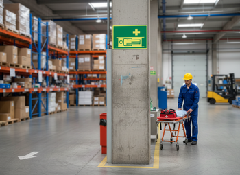 Professional A5 and A4 Instruction Sign for Stretcher and First Aid - Durable Plastic Material