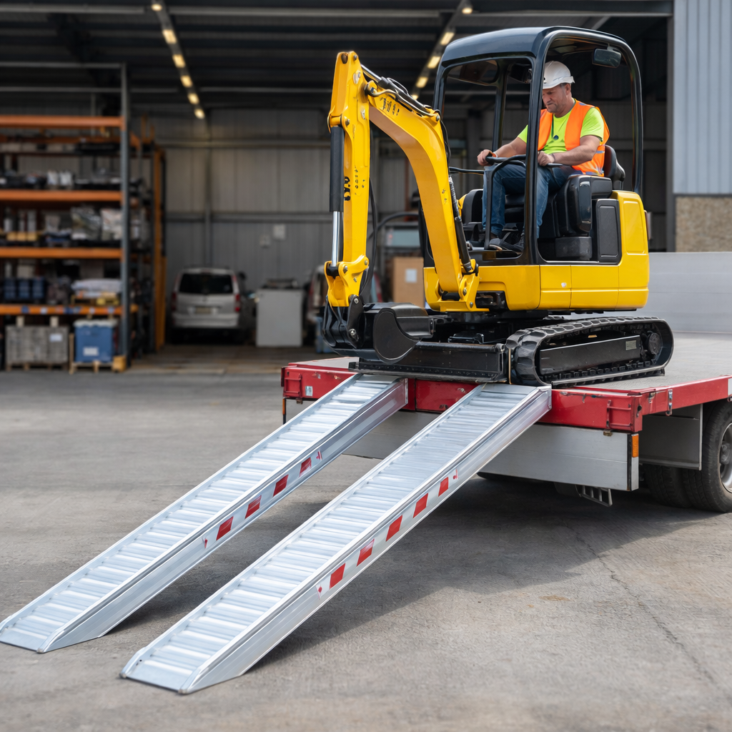 Aluminium Loading Ramps – 5000mm x 360mm – 2290kg Capacity – Plant & Mini Digger Use