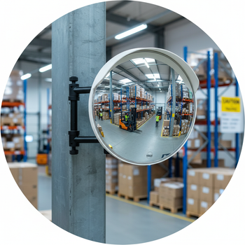 Premium Two-Direction Security Mirror for Retail and Hospitality with Convex Design for Enhanced Visibility
