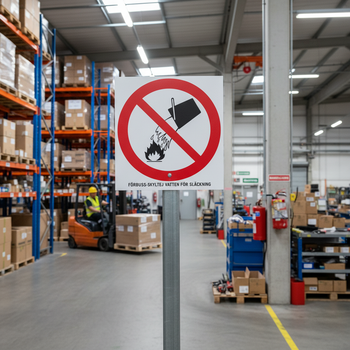 Premium No Water Fire Safety Sign - Available in Multiple Materials and Sizes for Clear Workplace Safety Messaging