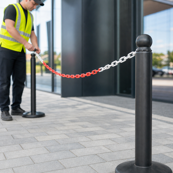 8mm Plastic Barrier Chain 25M for Crowd Control & Segregation
