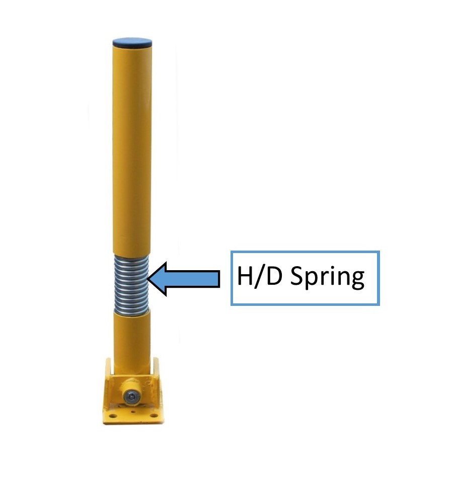 Bendy Flexible Fold Down Parking Post (Yellow)