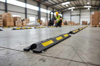 Premium Heavy Duty Rubber Road Lane Separator with Reflective Elements for Enhanced Visibility and Easy Traffic Management