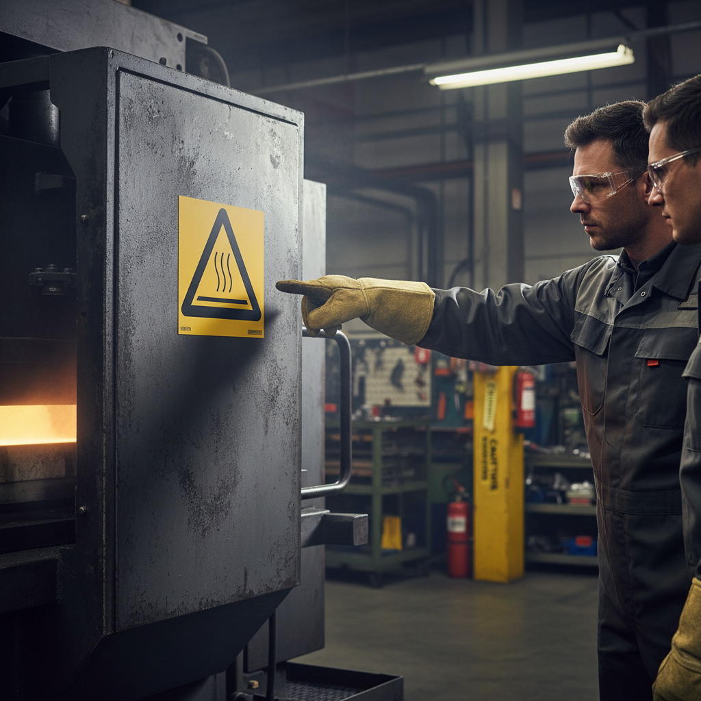 Premium Warning Sign for Hot Surfaces - Durable Self-Adhesive, Plastic, Magnetic, and Aluminum Options Available