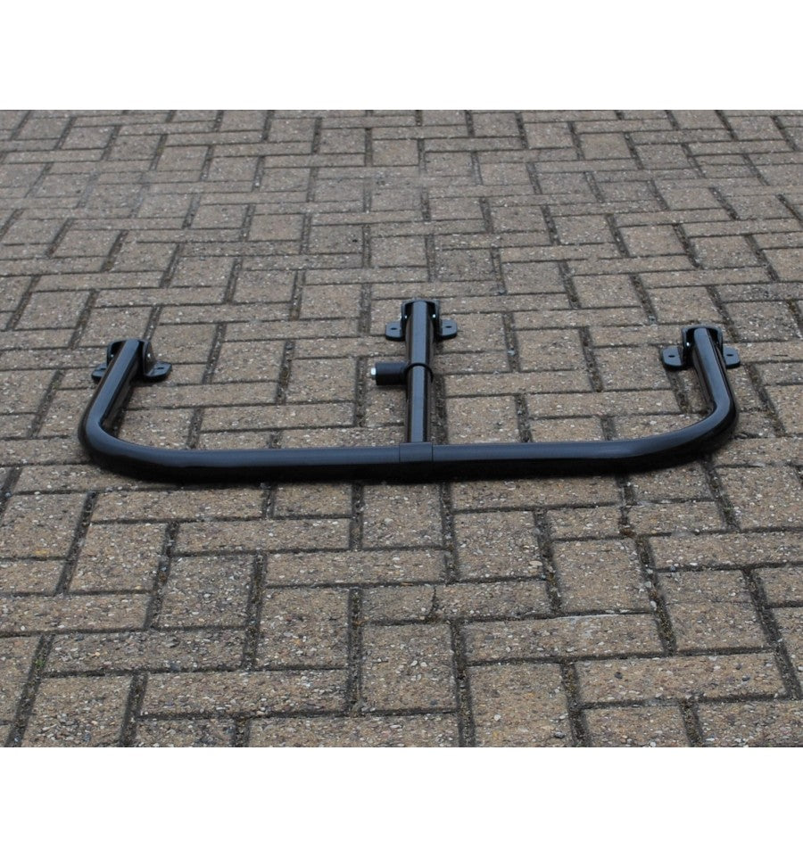 Black Fold Down Hoop Barriers & Integral Lock