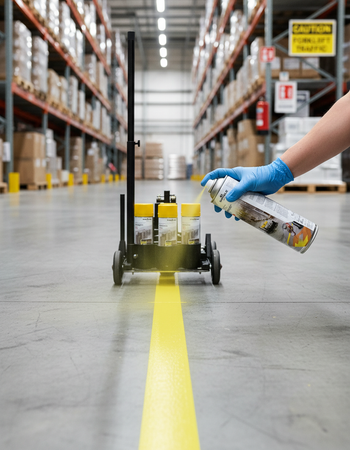 Professional Floor Marking Paint for Clear Industrial Markings and Zoning in Multiple Colors