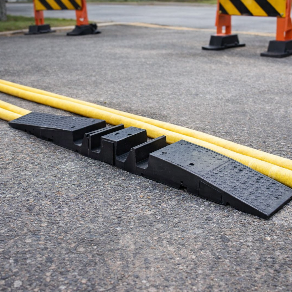 Modular Hose Bridge Ramps 100-150mm H – 10000kg Capacity