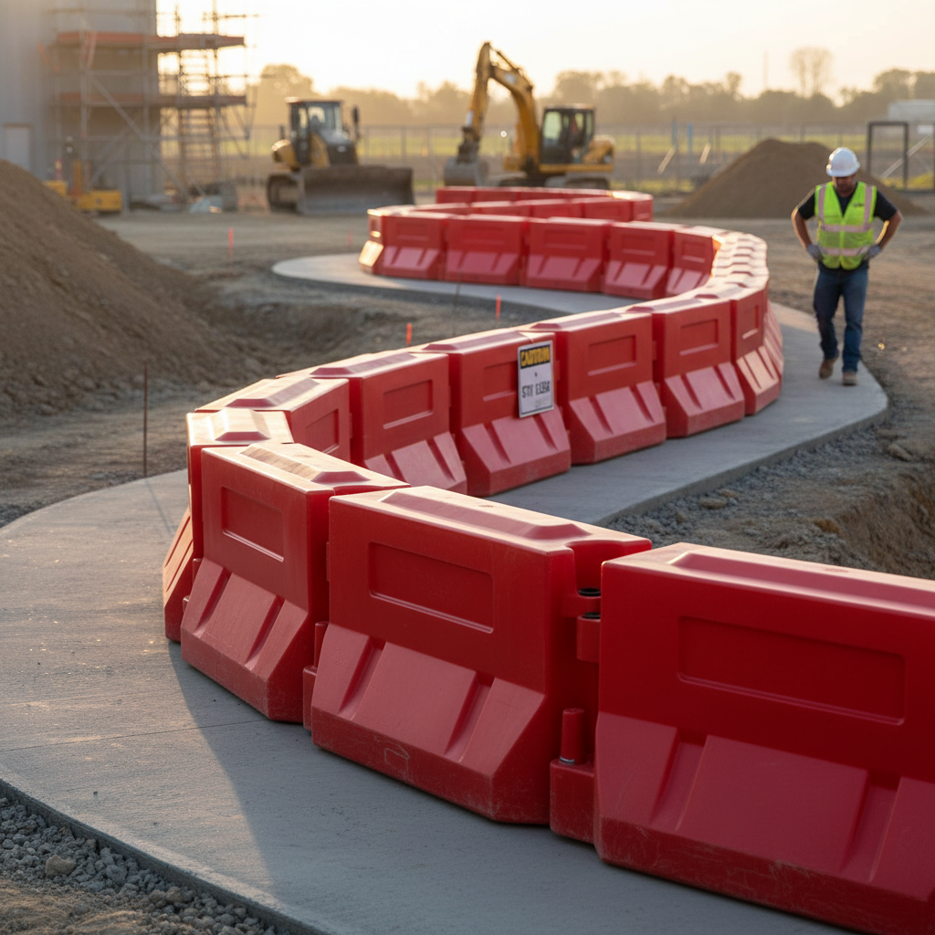 Premium Water Filled Track Barrier for Traffic Control and Safety - Heavy Duty Design with Durable Construction | Barriers Co