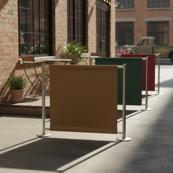 Premium Double-Sided Plain Colored Café Banner - Multiple Sizes, Weather-Resistant, and Durable Materials