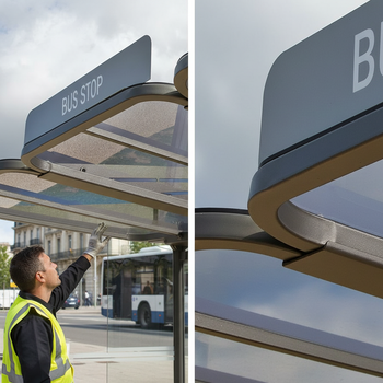 Premium Bus Stop Name Sign for Enhanced Passenger Guidance with Durable 2mm Galvanised Steel Finish