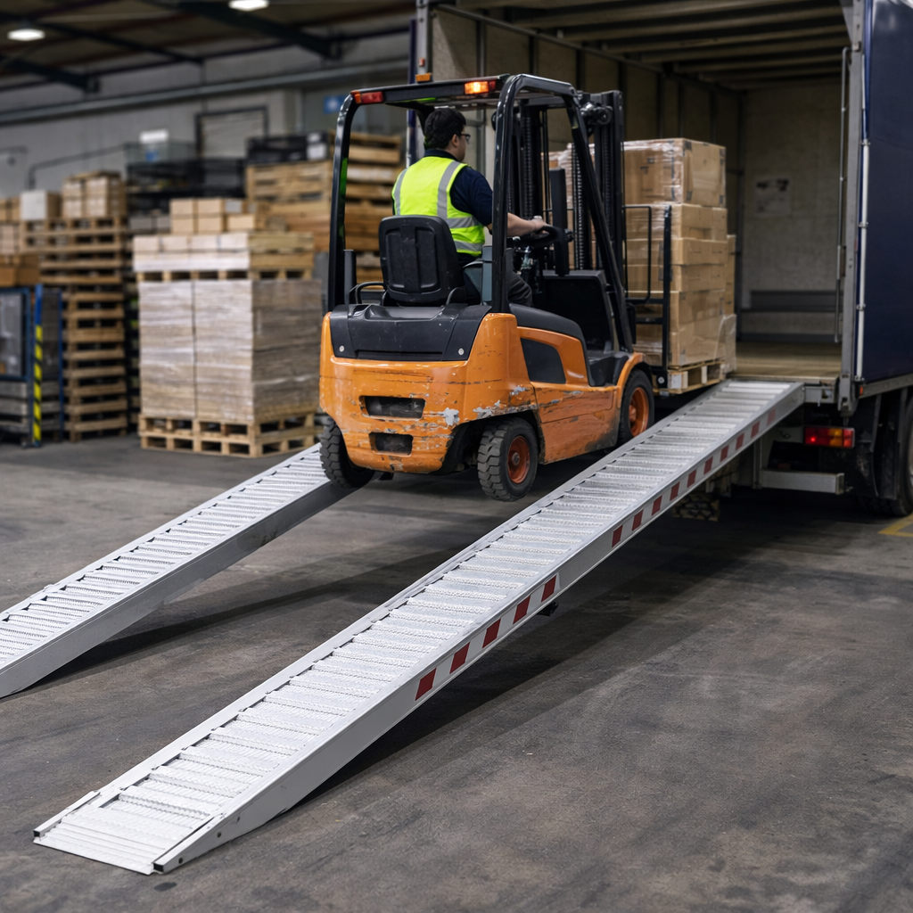 Aluminium Loading Ramps – 3500mm Length x 300mm Width – 1750kg Capacity – Professional Use