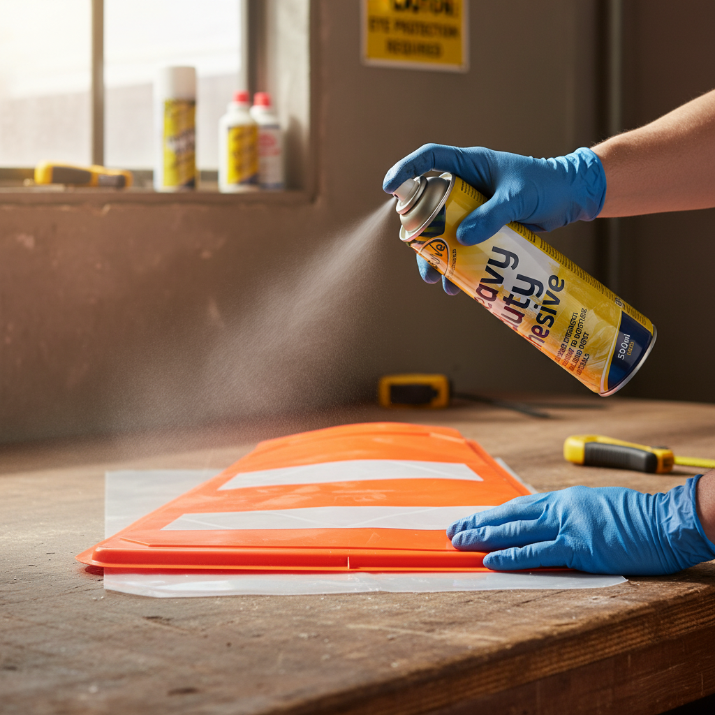 Premium High-Performance 500ml Spray Adhesive for Traffic Cone Sleeve Bonding - High-Quality Professional Grade for Industria
