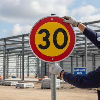 Premium Prohibition Sign for Maximum Speed 30 km/h, Ø 600 mm - Durable and Highly Visible