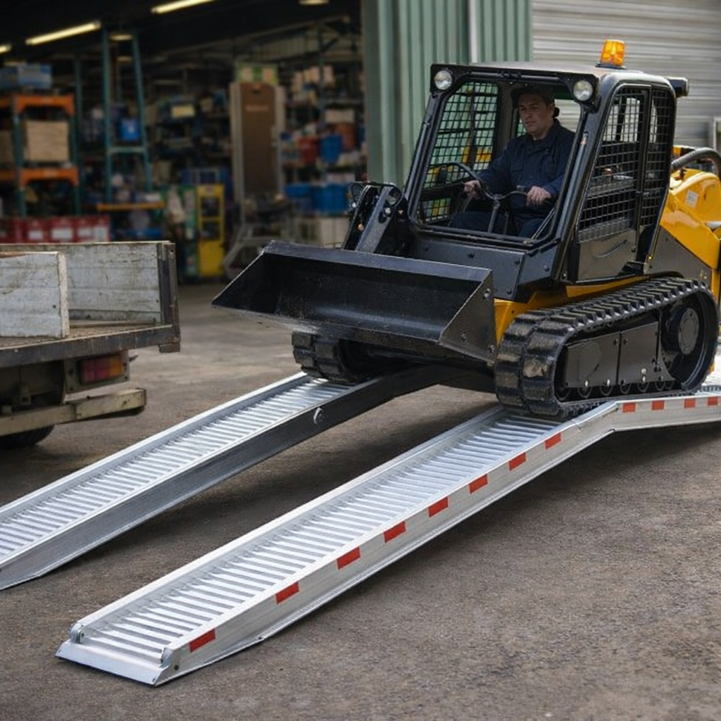 Aluminium Loading Ramps – 2500x510mm – 12000kg Capacity – Plant & Digger Use