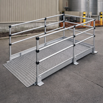 Modular Wheelchair Ramp Kit – 1500mm x 1900mm – Double Height Handrails – Mobility Access