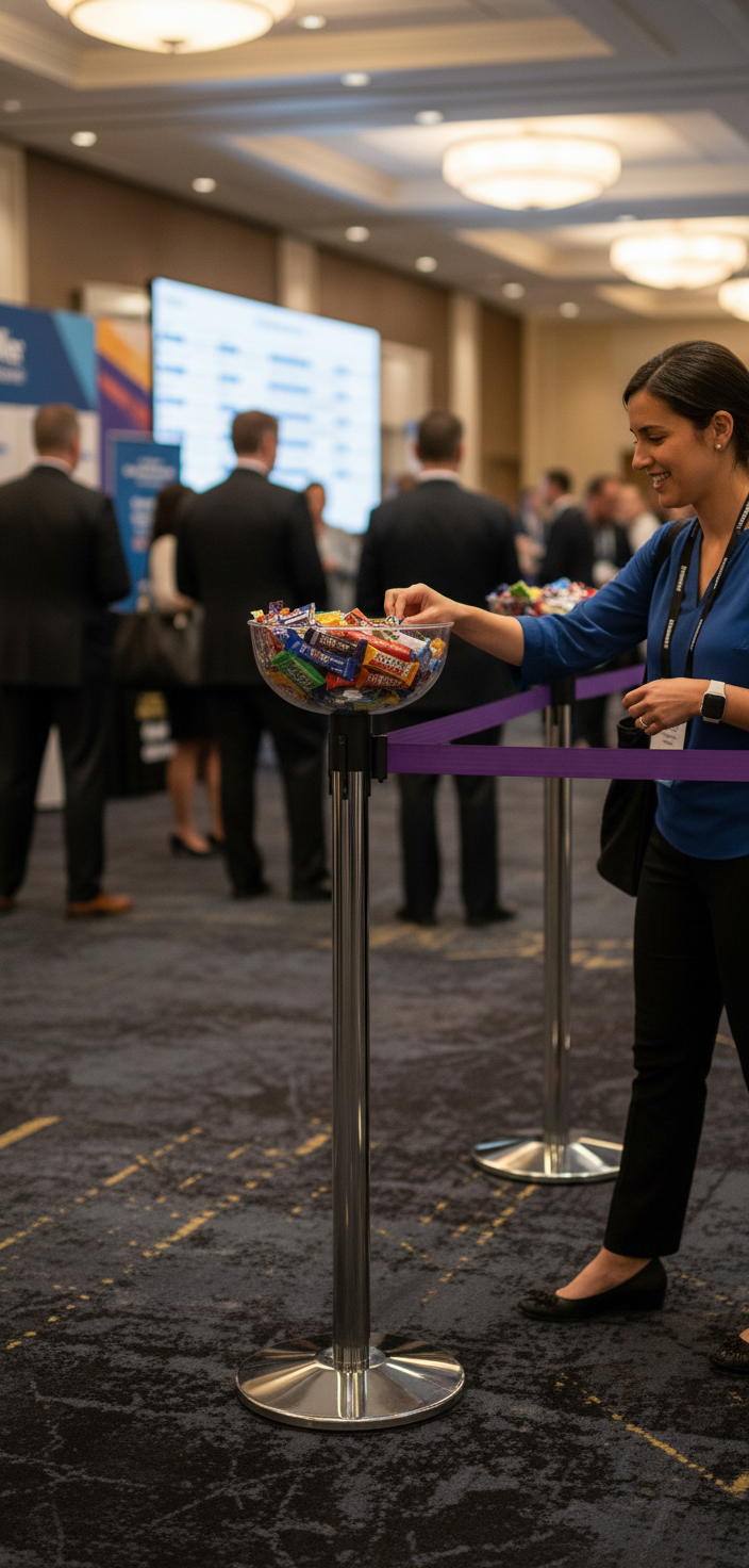 Premium Display Bowl for Customer Queues - Durable Polycarbonate with Easy Adapter for Merchandising