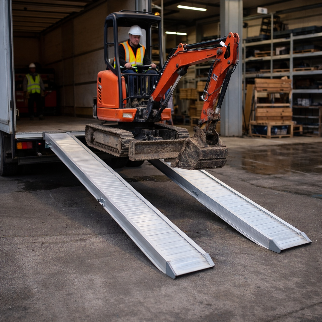 Aluminium Loading Ramps – 4000x300mm – 1400kg Capacity – Professional Use