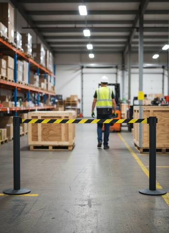 Premium Replacement Belt for Barrier Systems - 28 Meters Long, Durable Weather-Resistant Options in Black/Yellow and Red/White