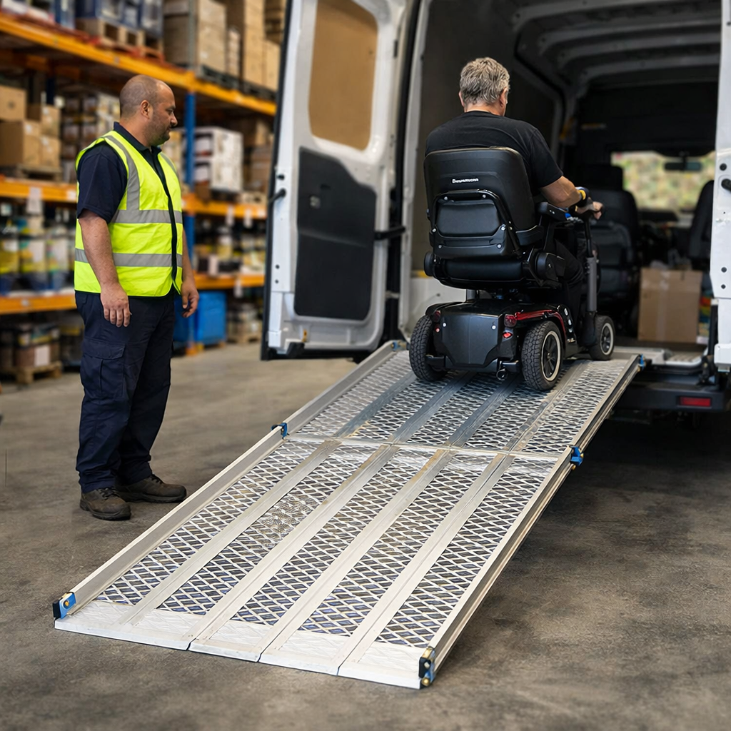Folding Vehicle Ramp – 900mm Wide – 400kg Capacity – Commercial Use