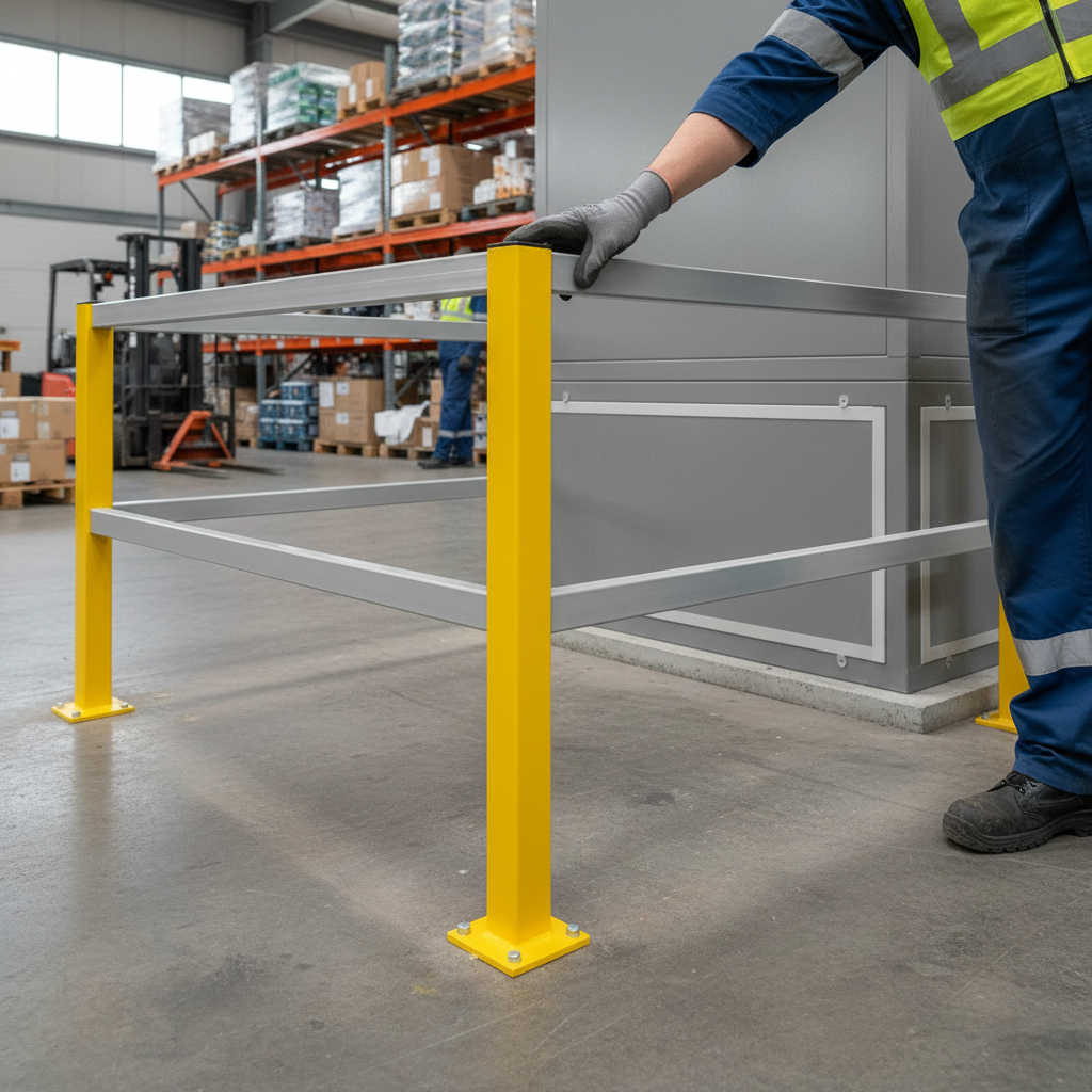 Professional MD Guard Rail Posts and Corners for Impact Protection - Easy Bolt-Down Installation, High... | Barriers Co