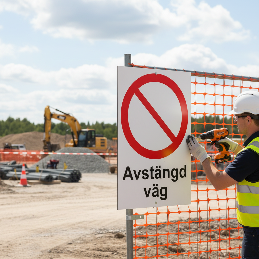 Premium Safety Sign - Work in Progress - Road Closed - Various Materials & Sizes for Clear Visibility and Professional Marking