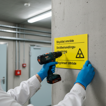 Premium Warning Sign for Radiation Treatment - Durable Plastic, Magnetic, and Adhesive Options Available