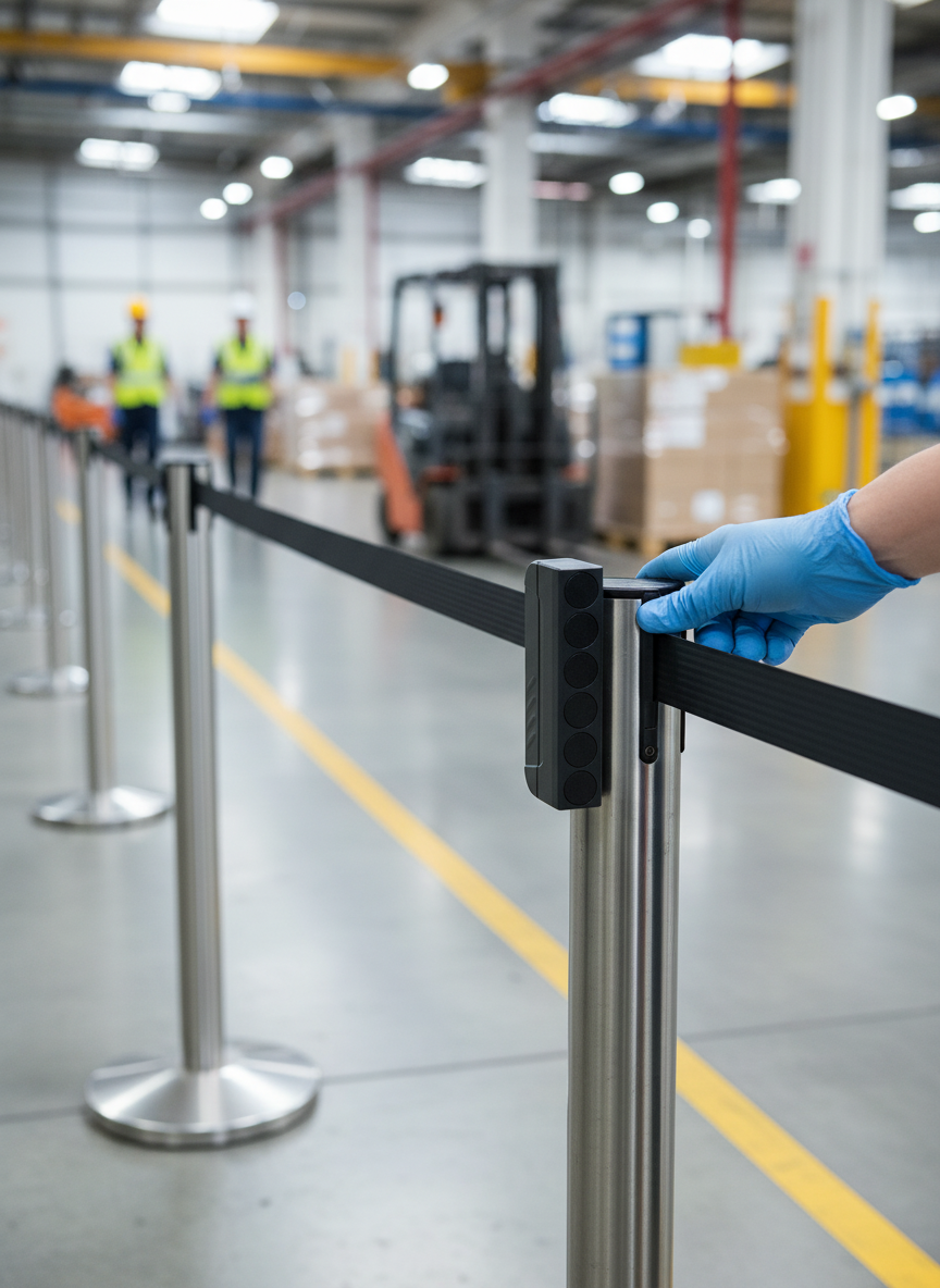 Premium Magnetic Belt End Attachment for Retractable Belt Systems - Quick Setup and Secure Retention