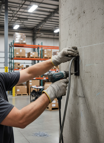 Premium Wall Receptacle for Retractable Belts with Mounting Screws - Heavy Duty Installation Accessory