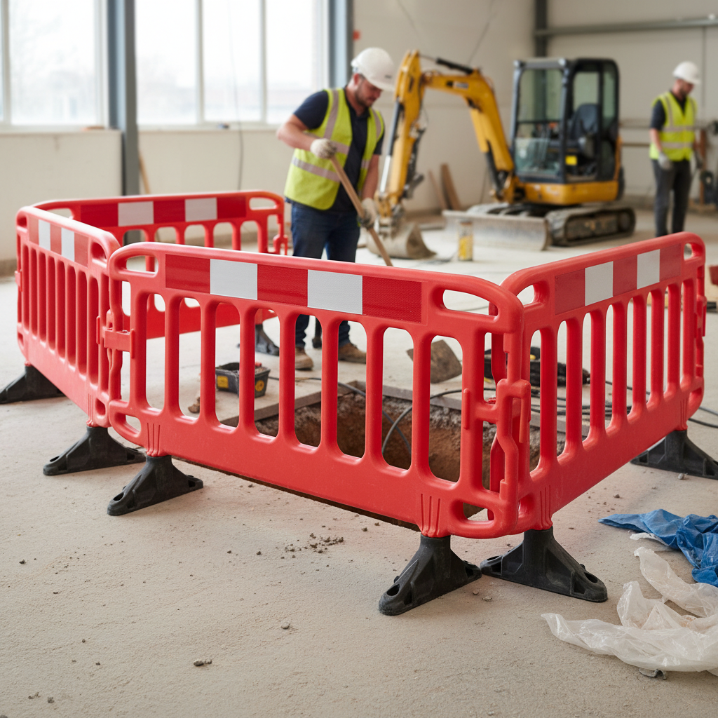 Premium Blow Moulded Reflective Barrier for Pedestrian Safety - Simplistic Design and High Durability - Detail View | Barrier
