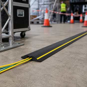 1-Channel Floor Cable Protector – Channel 15mm x 5mm – Heavy Duty – Indoor/Outdoor