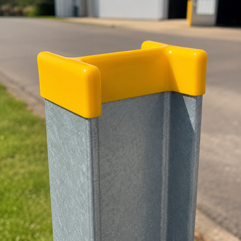Premium Yellow Plastic RSJ Armco Barrier Post Top Cap for Enhanced Safety and Visibility