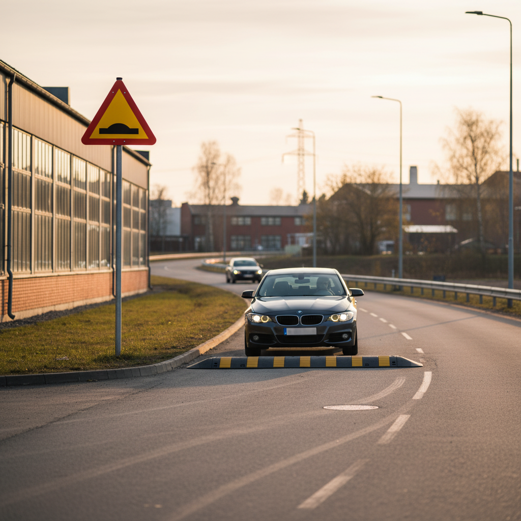 Premium Traffic Sign - Speed Bump Model 900mm for Enhanced Road Safety - High-Quality Professional Grade for Industrial and Commercial Applications