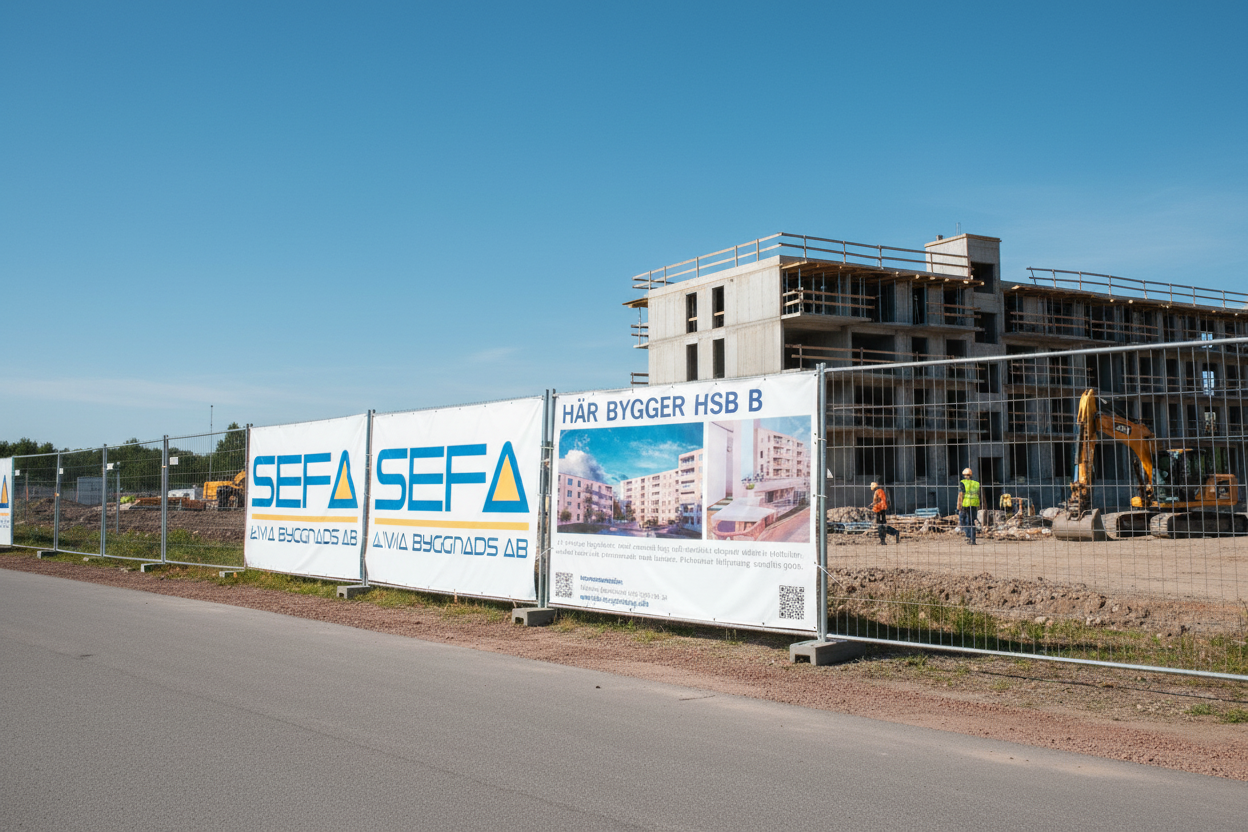 Premium Custom-Printed Advertising Banner for Temporary Fencing - High-Visibility Design for Construction Sites and Events