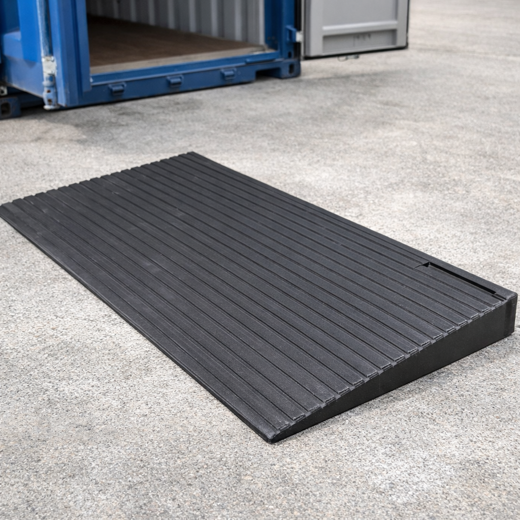 Rubber Threshold and Container Ramps – 100mm High – Heavy Duty – Wheelchair & Mobility Access