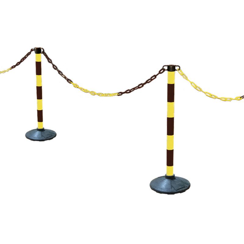 Versatile Plastic Posts & Chains for Temporary Area Separation - Height 900 mm