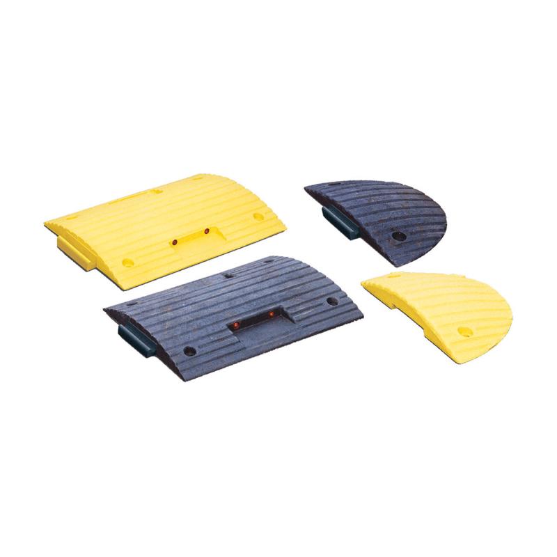 High-Visibility Rubber Speed Bumps for Traffic Calming - Height 50 mm