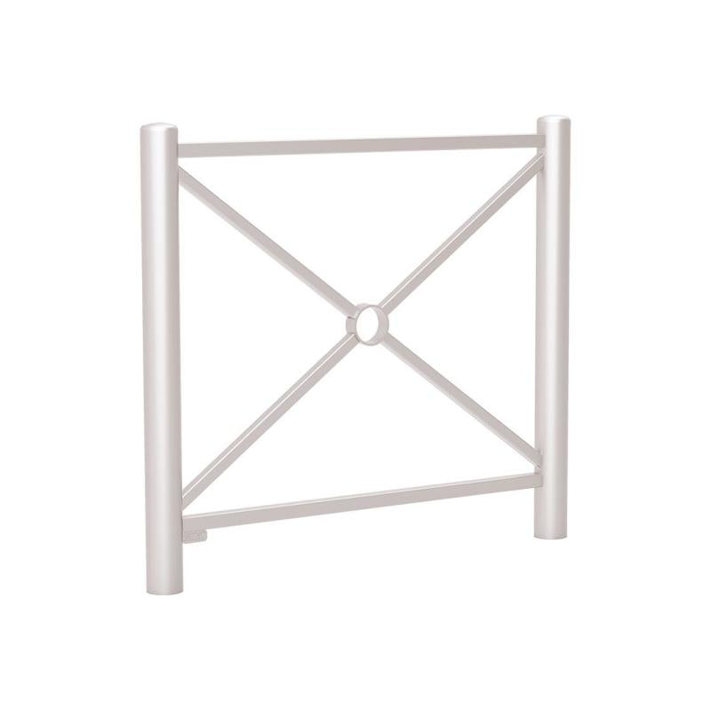 Durable Dome Top Railing Zinc Primed, Simple Cross Design