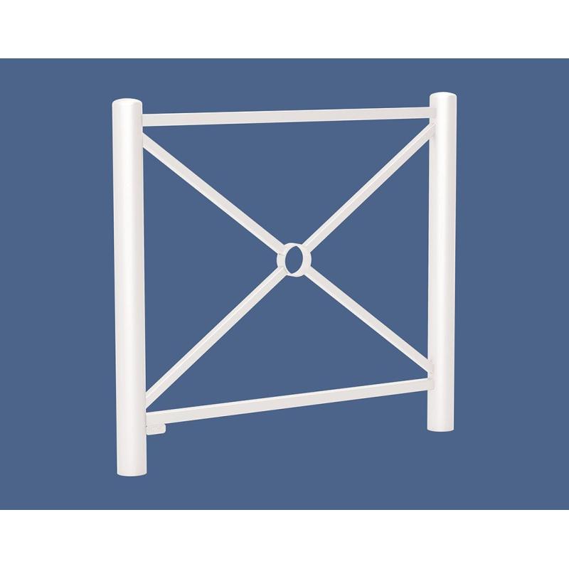 Durable Dome Top Railing Zinc Primed, Simple Cross Design